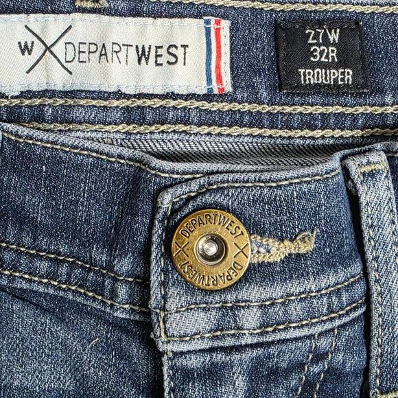 Departwest Trouper Slim Straight Jeans 27W 32R - Picture 7 of 10